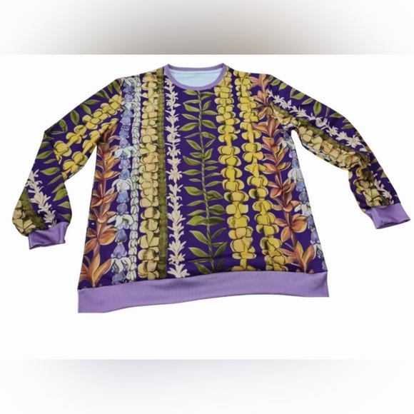 ALOHA Collection Sweaters - Soul Valid Hawai’i Purple Lei Sweater